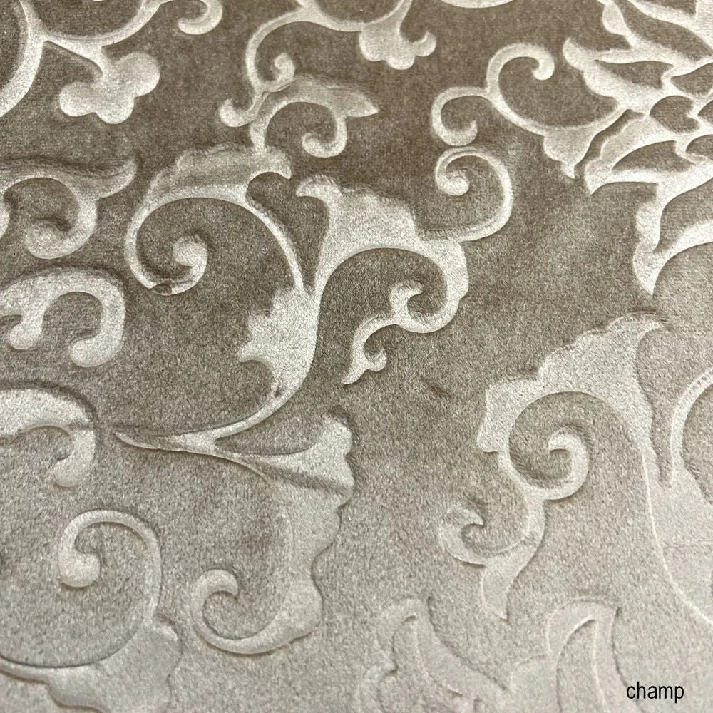 Vails Brocade Velvet Fabric, 72 Inch in Width Ideal Embossed Material for Home Decor