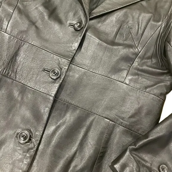 Vakko Sport Black Leather Jacket Size L