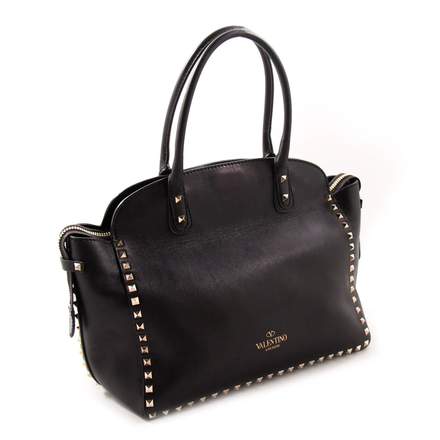 Valentino Black Rockstud Tote Bag