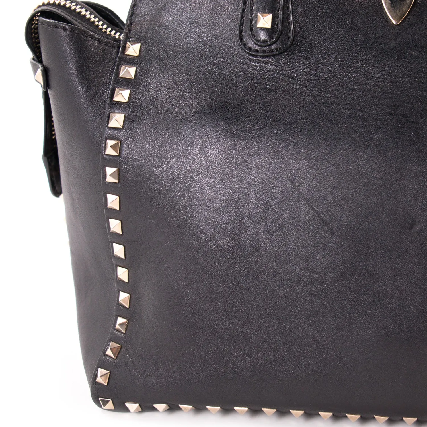 Valentino Black Rockstud Tote Bag