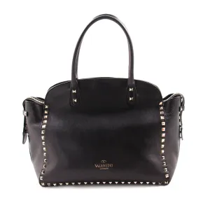Valentino Black Rockstud Tote Bag
