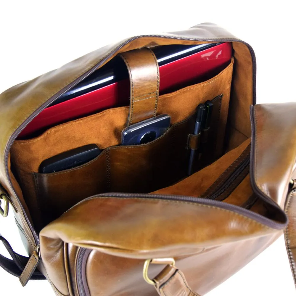 Vancouver Travel Bag in Chocolate Leather - Final Sale: No Returns or Exchanges - 20% off last unit limited edition