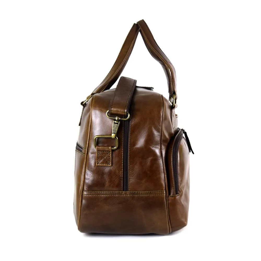 Vancouver Travel Bag in Chocolate Leather - Final Sale: No Returns or Exchanges - 20% off last unit limited edition