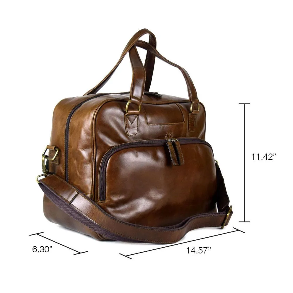 Vancouver Travel Bag in Chocolate Leather - Final Sale: No Returns or Exchanges - 20% off last unit limited edition