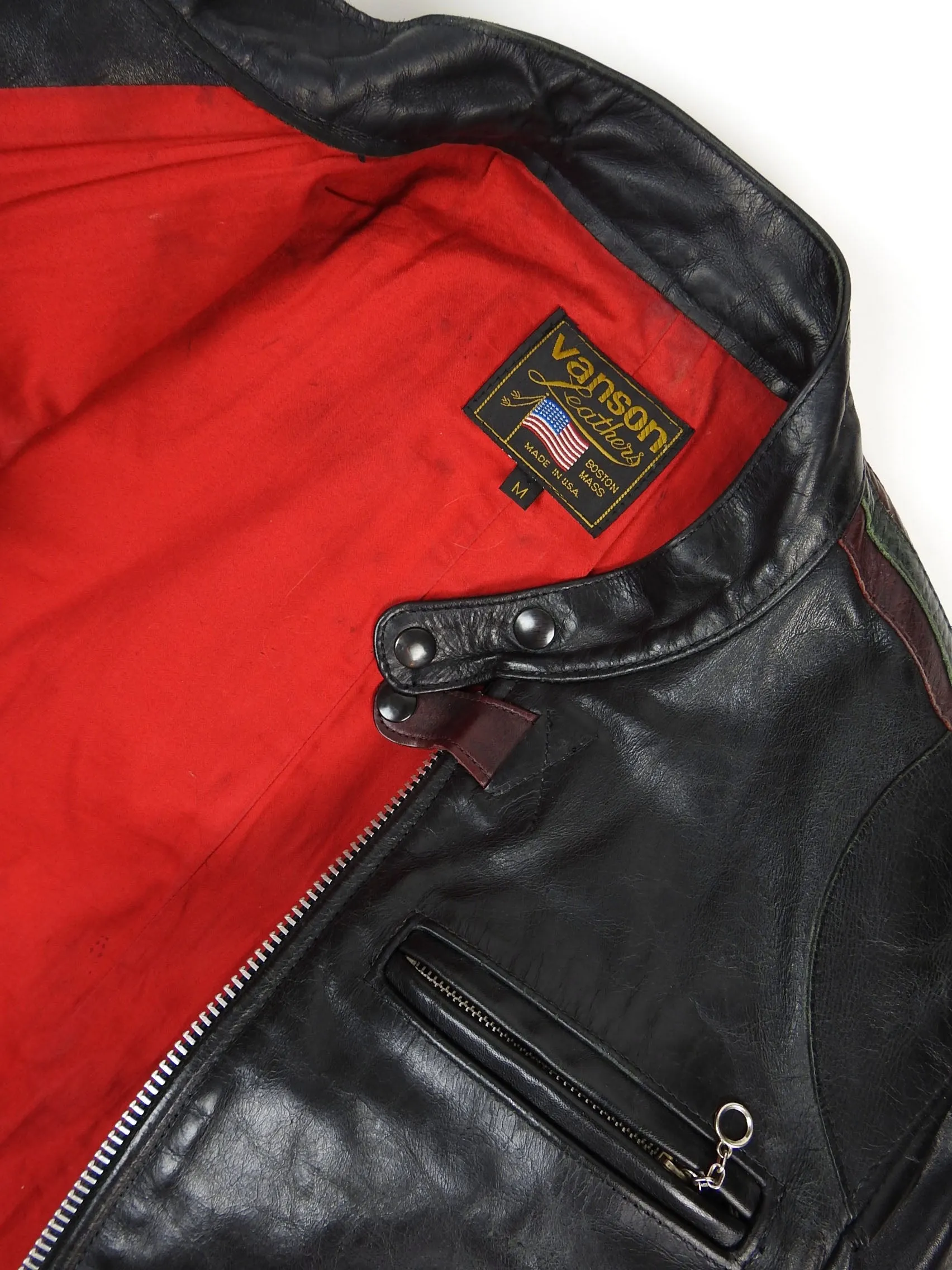 Vanson 4015 Classic Leather Jacket Size Medium