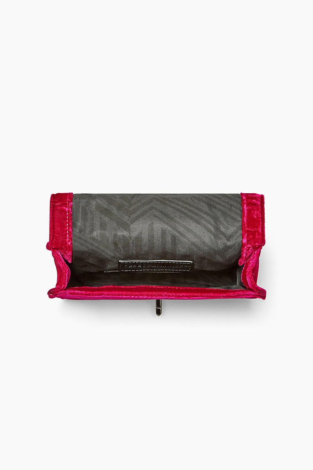 Velvet Chevron Quilted Small Love Crossbody