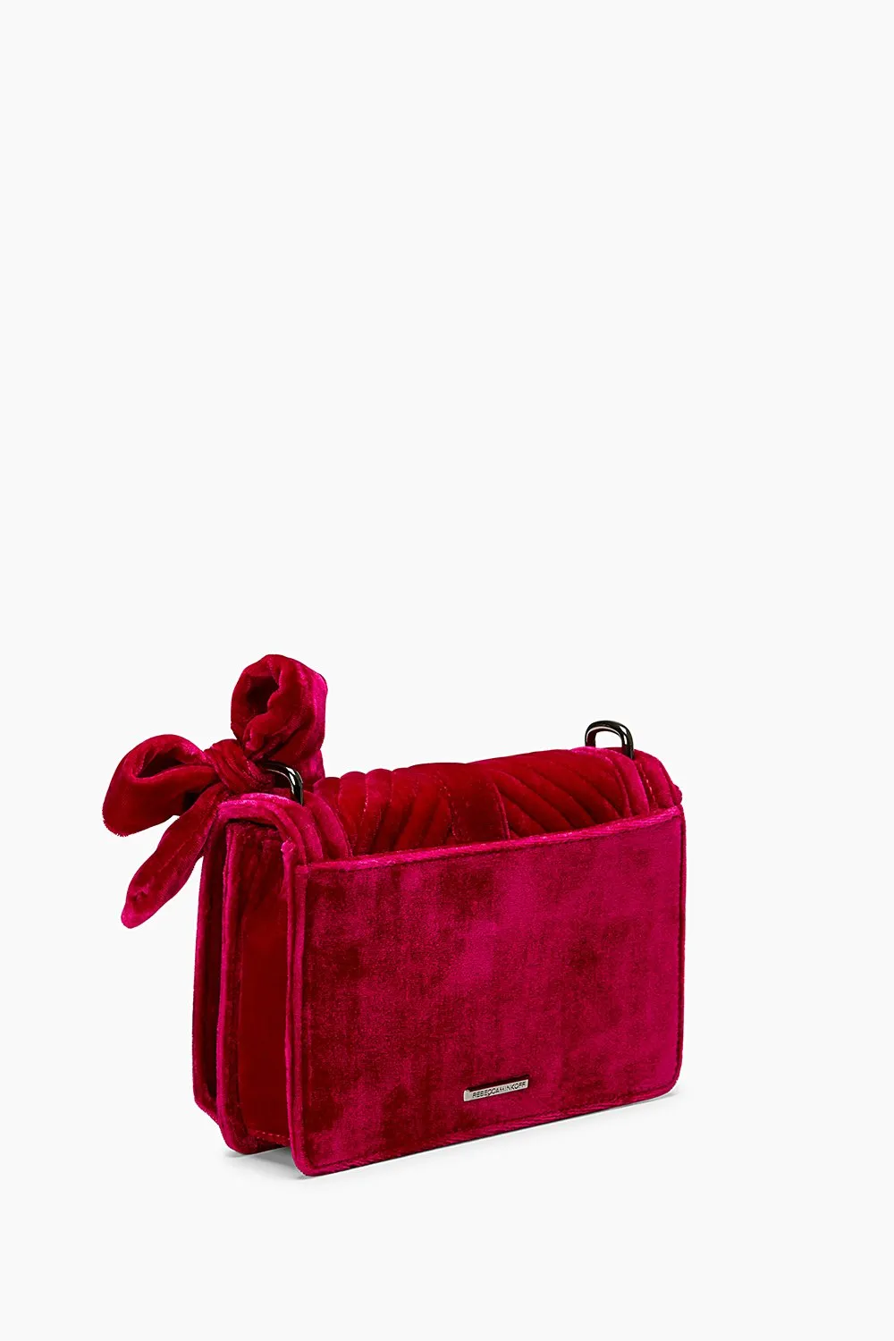 Velvet Chevron Quilted Small Love Crossbody