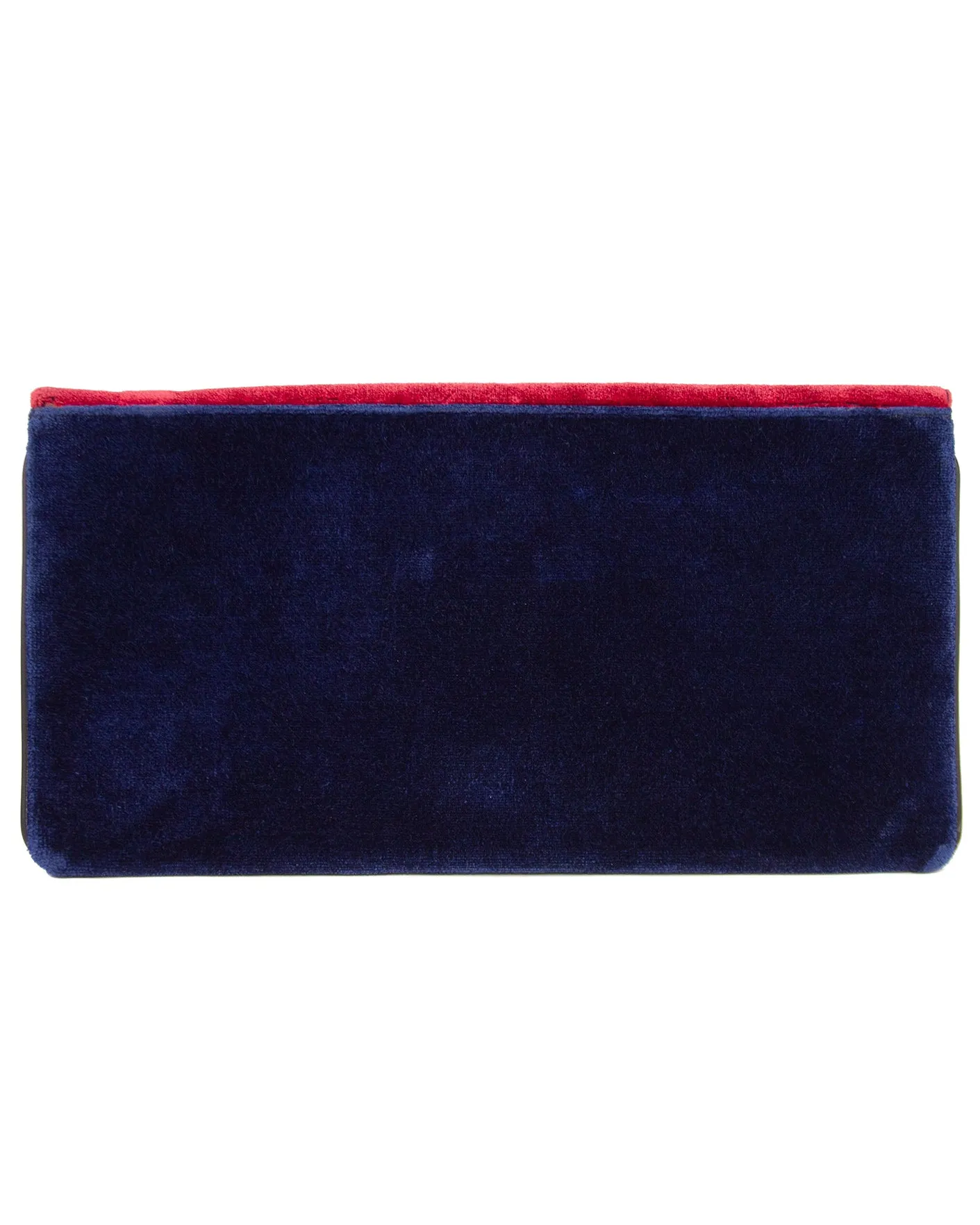 Velvet Colour Block Clutch