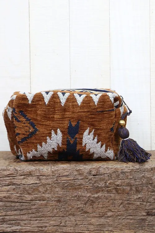 VELVET COSMETIC BAG ORANGE