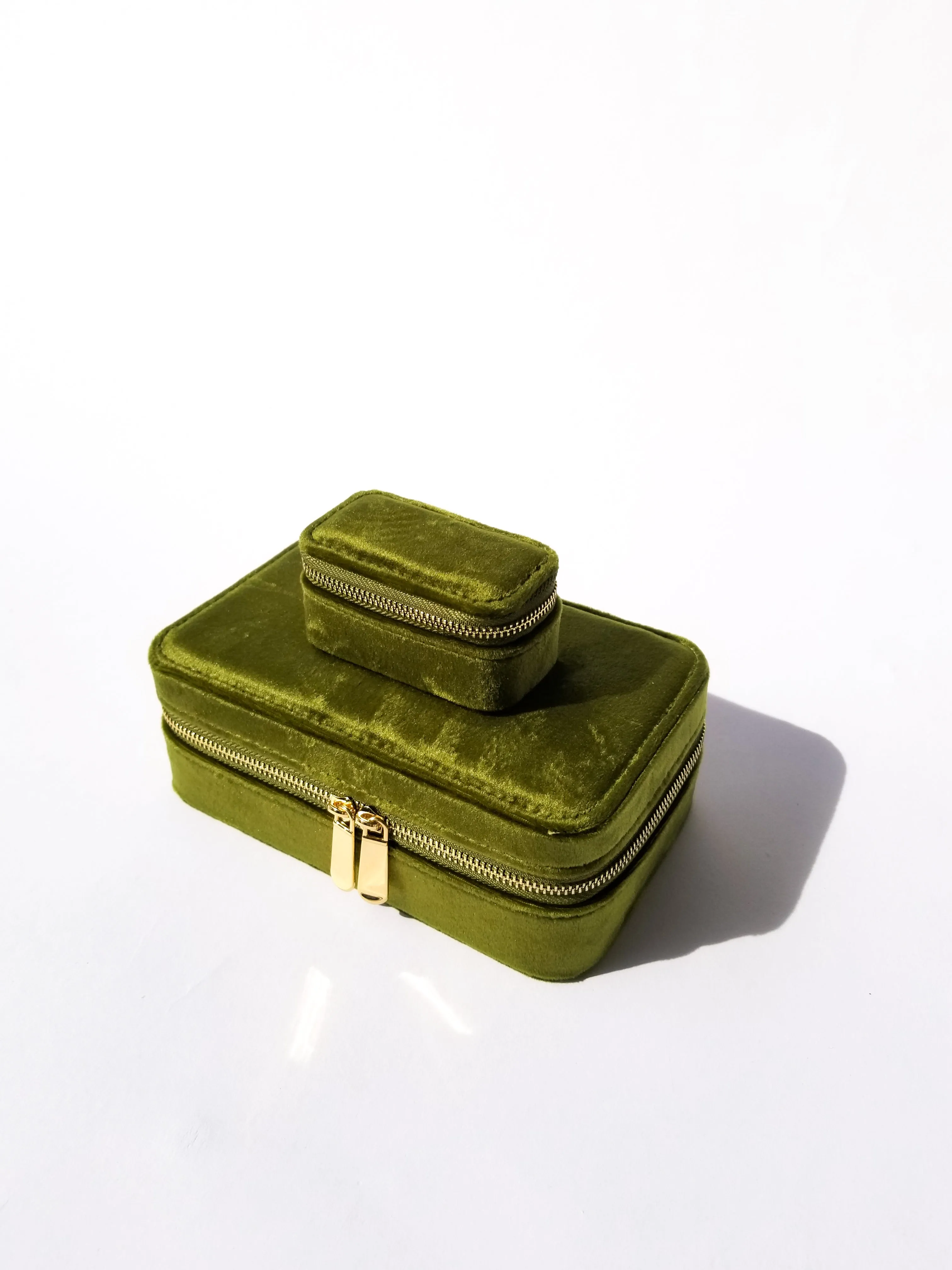 Velvet Jewellery Case Set • Daylight  Green