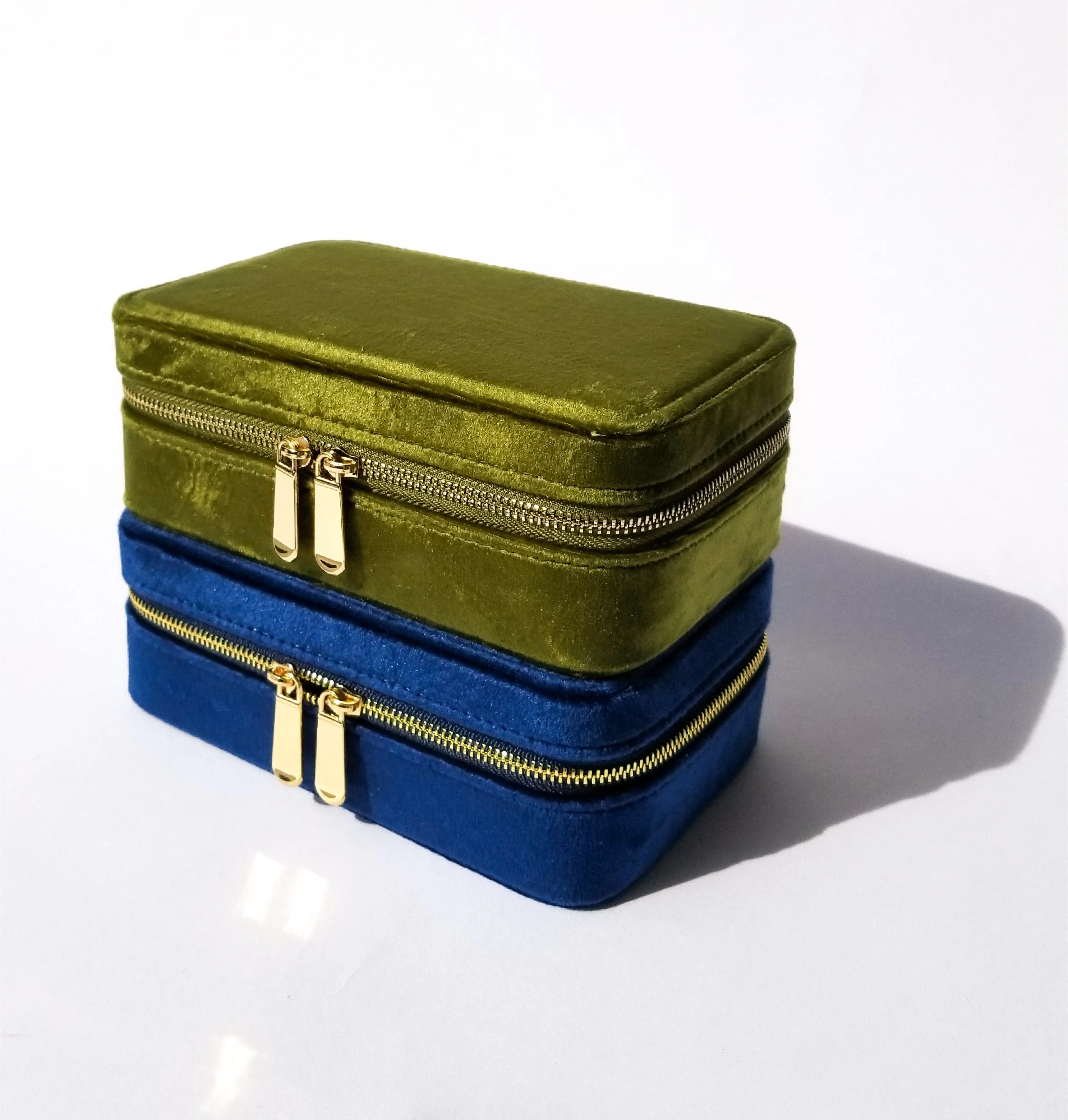 Velvet Jewellery Case Set • Daylight  Green