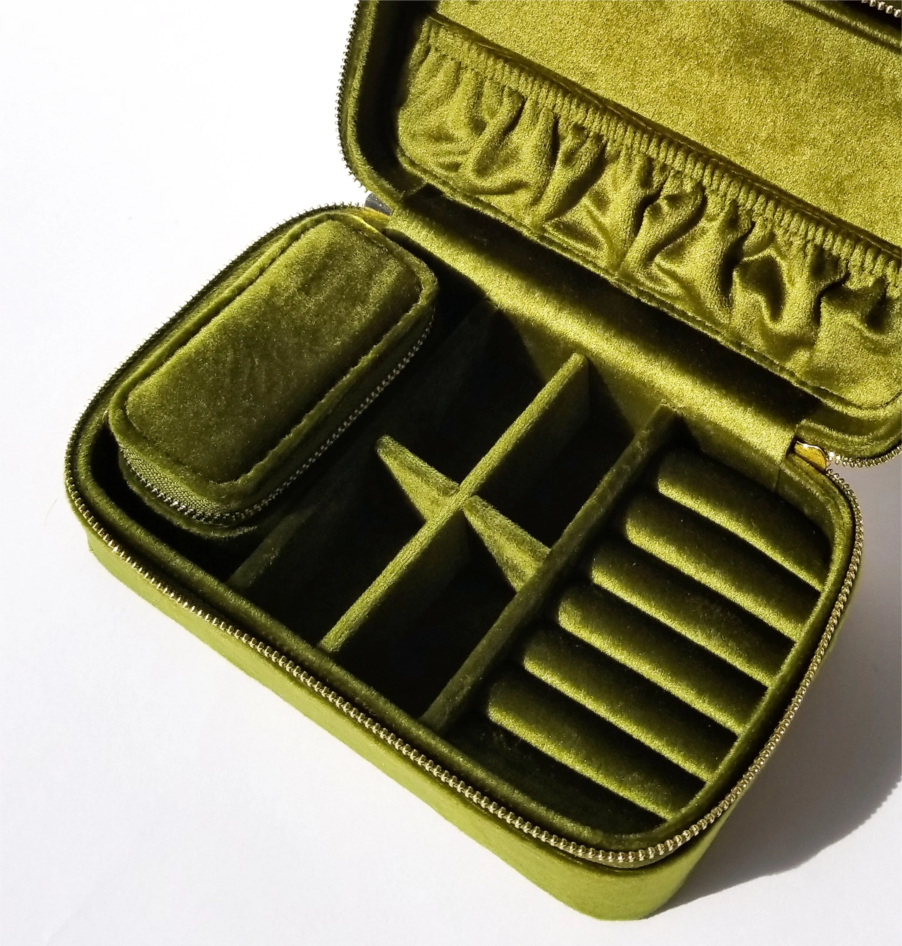 Velvet Jewellery Case Set • Daylight  Green