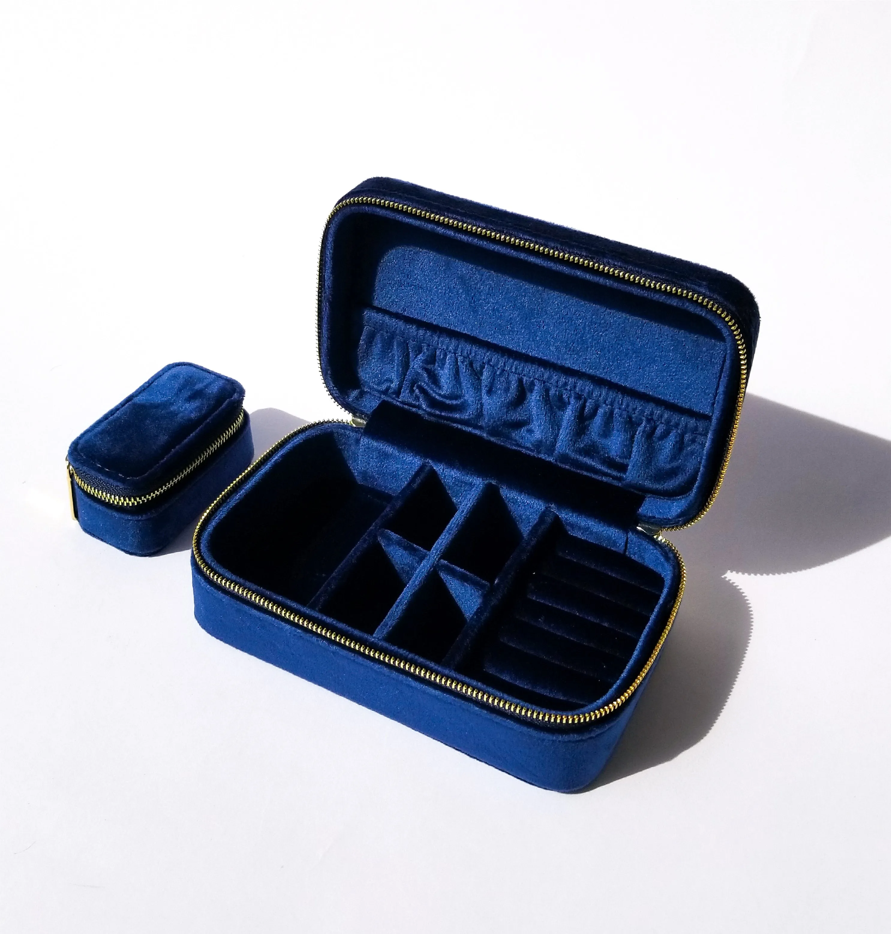 Velvet Jewellery Case Set • Midnight Blue