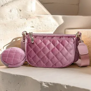 Velvet Quilted “Glam” 3 piece Set