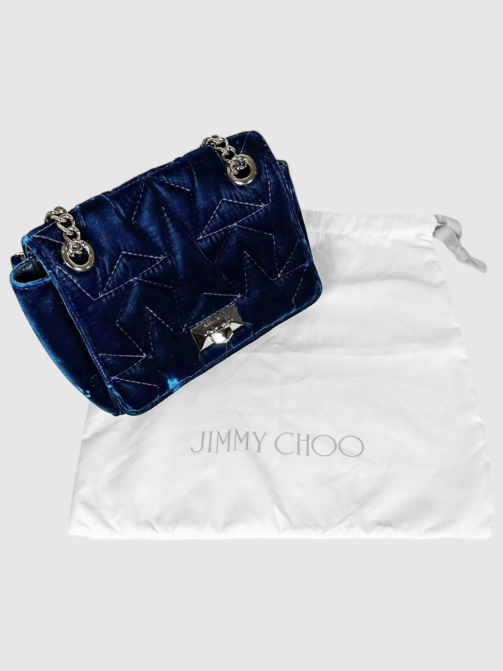 Velvet Quilted Star Shoulder Bag