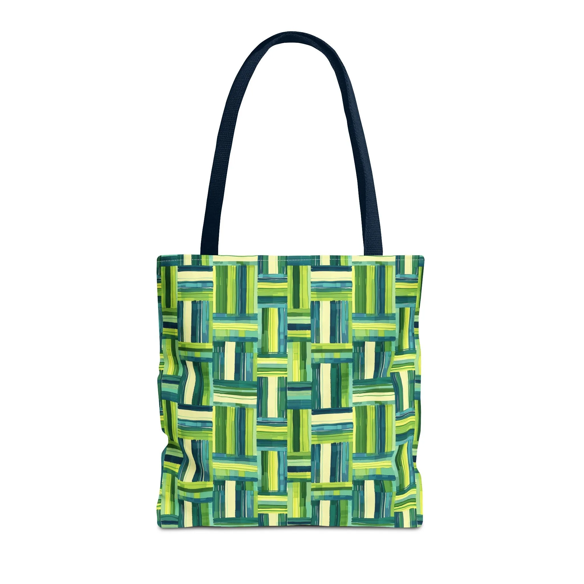 Verdant Green Basketweave Tote Bag - Weave a Little Green Magic into Your Day! Available in 3 sizes.