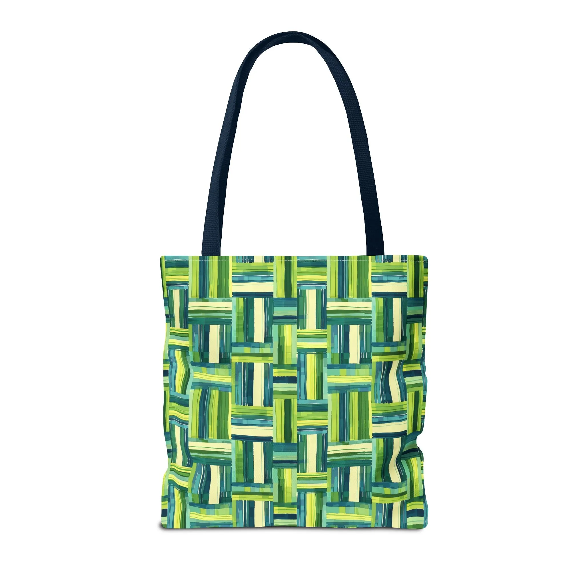 Verdant Green Basketweave Tote Bag - Weave a Little Green Magic into Your Day! Available in 3 sizes.