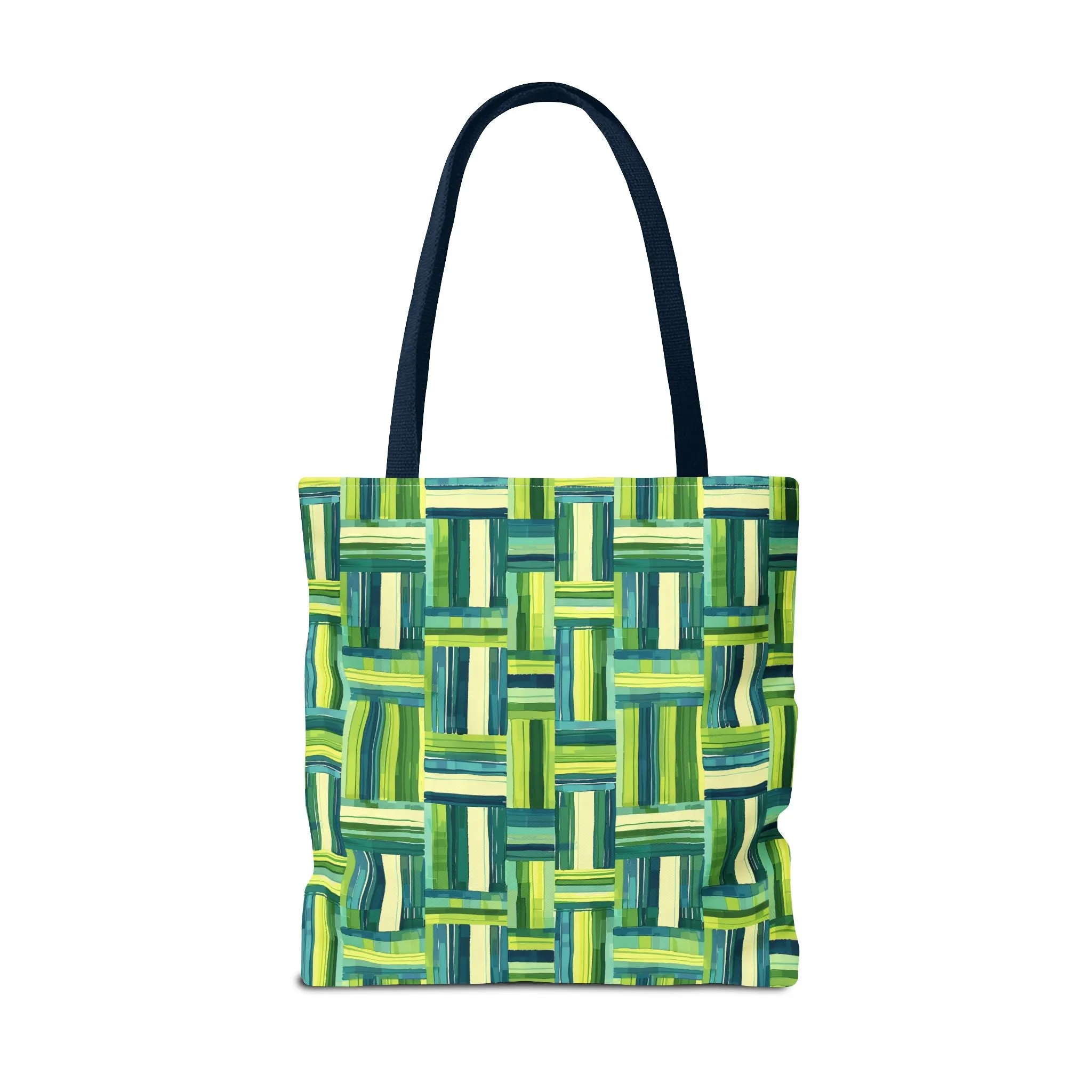 Verdant Green Basketweave Tote Bag - Weave a Little Green Magic into Your Day! Available in 3 sizes.