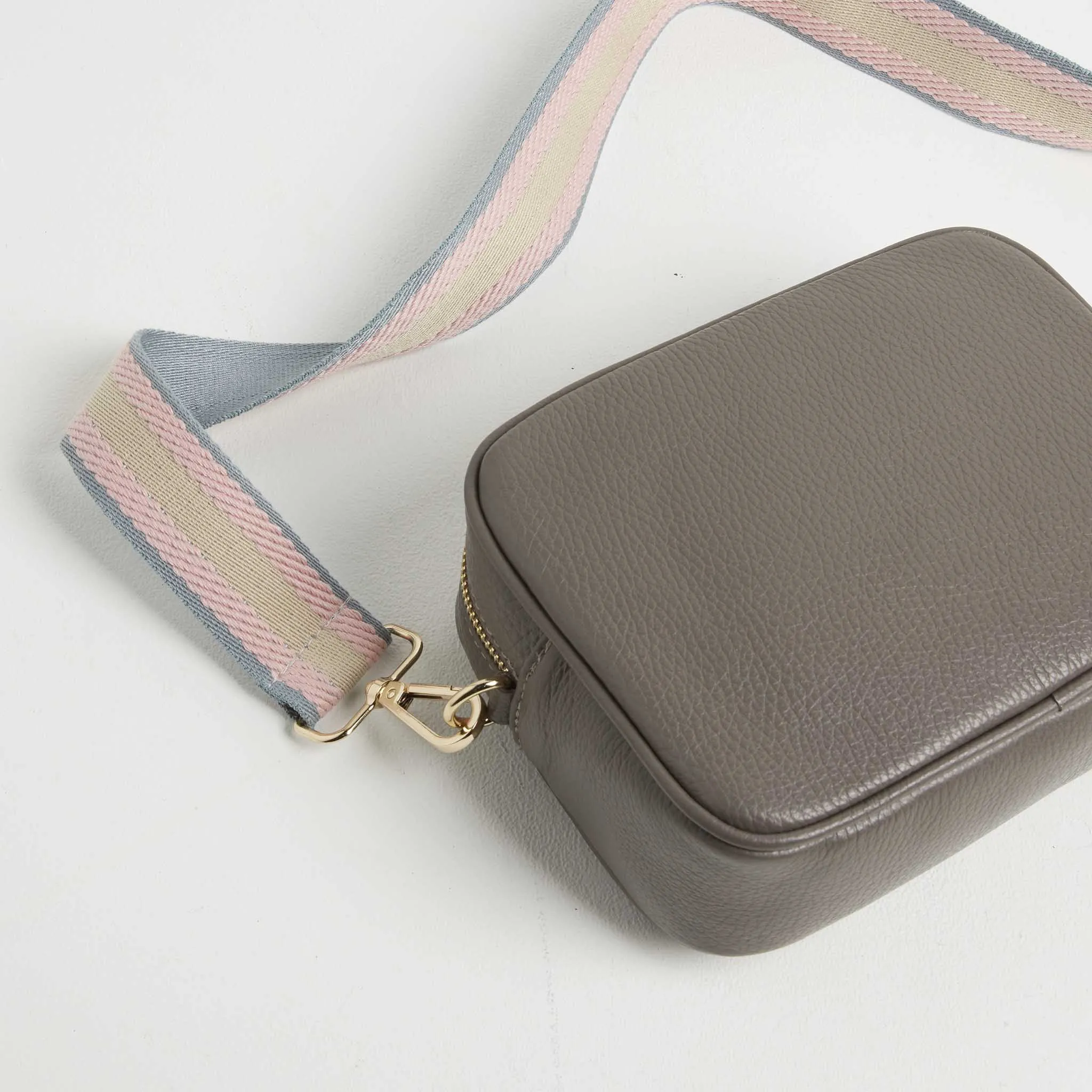 Verona Crossbody Tassel Cinder Bag with Pastel Strap
