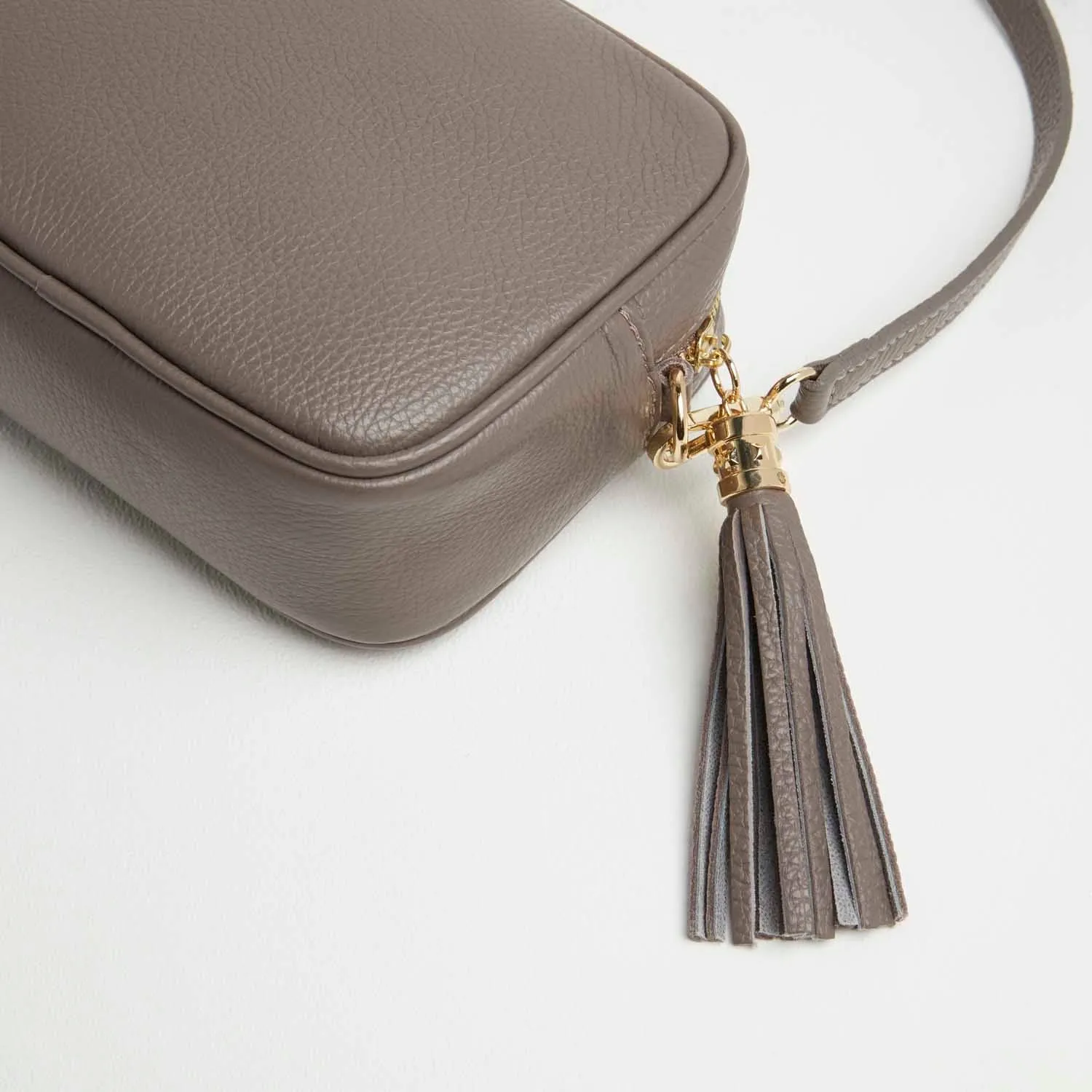 Verona Crossbody Tassel Cinder Bag with Pastel Strap