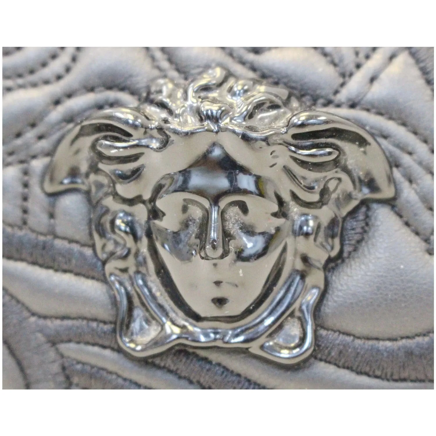 VERSACE Embroidered Baroque Shoulder Bag Black