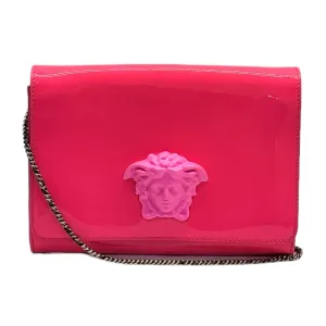Versace Patent Palazzo Medusa Chain Evening Bag