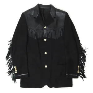 Versus Versace Leather Fringed Blazer Size 50
