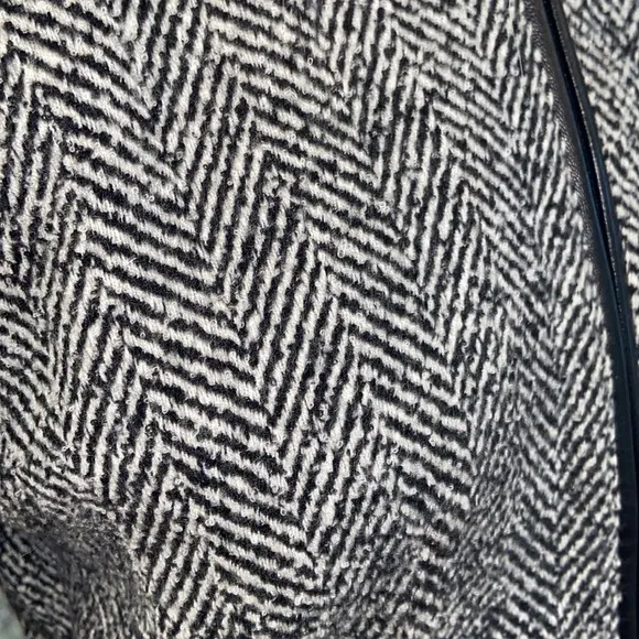 Vintage Alberto Makali leather trimmed wool cropped jacket Sz 4