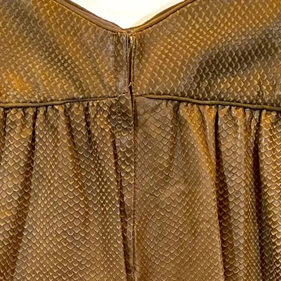 Vintage brown leather Pamela swift ltd skirt and jacket