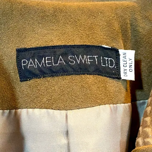 Vintage brown leather Pamela swift ltd skirt and jacket