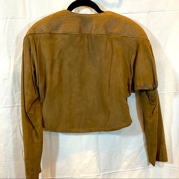 Vintage brown leather Pamela swift ltd skirt and jacket