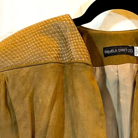 Vintage brown leather Pamela swift ltd skirt and jacket