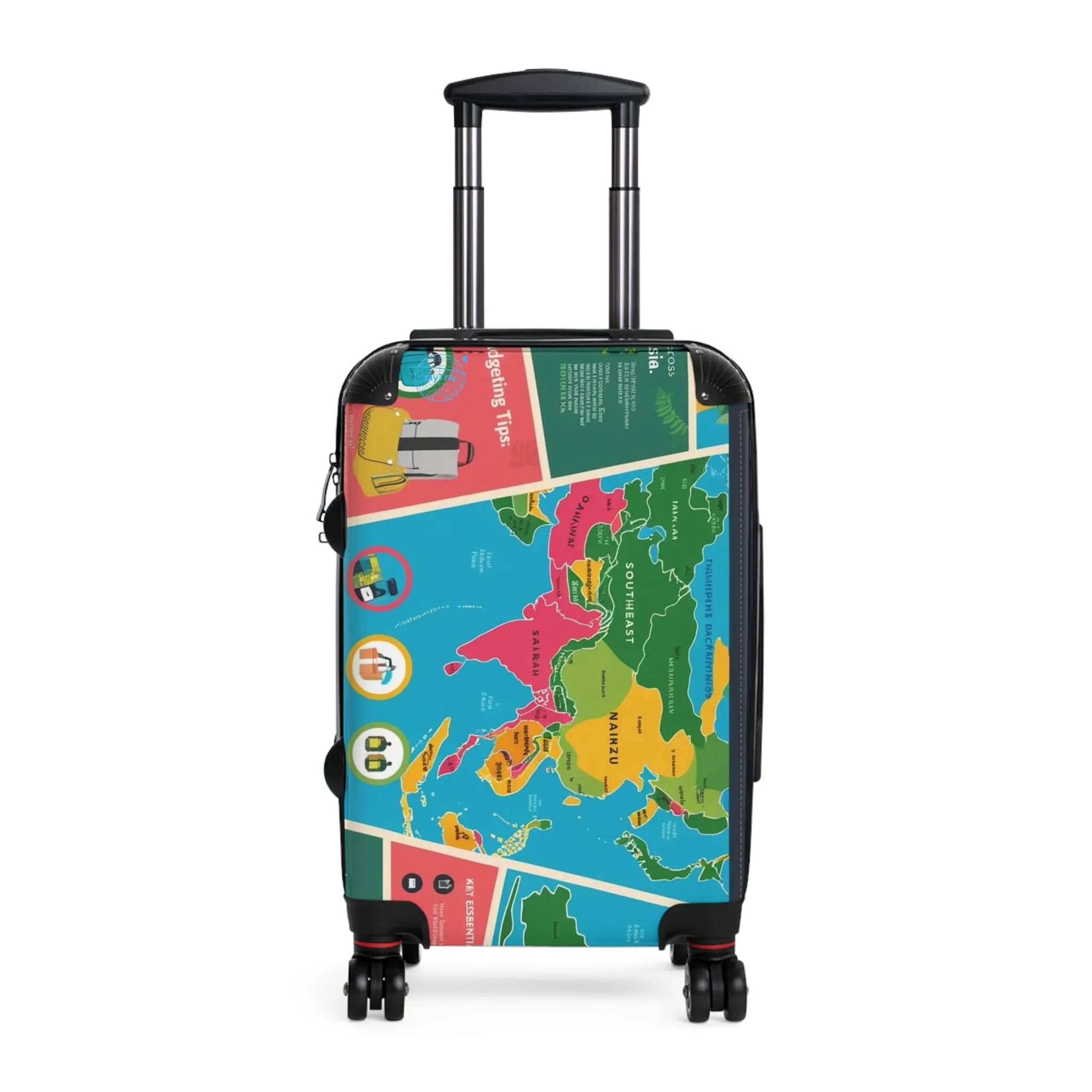 Vintage Map Design Suitcase - Travel in Style
