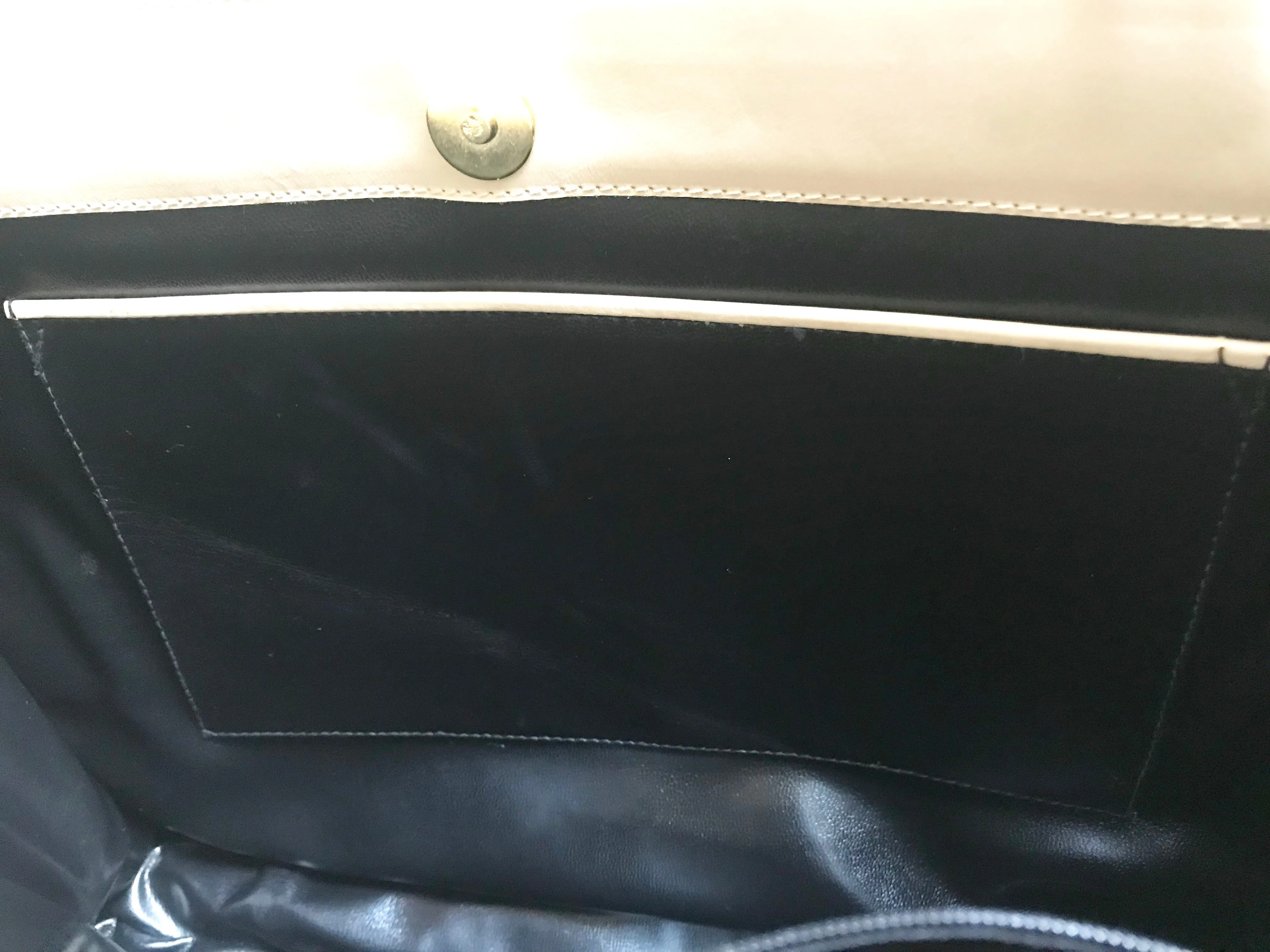 Vintage Paloma Picasso ivory beige leather large shoulder bag, tote bag with golden alphabet, letter print. Must have daily purse. 050425r3