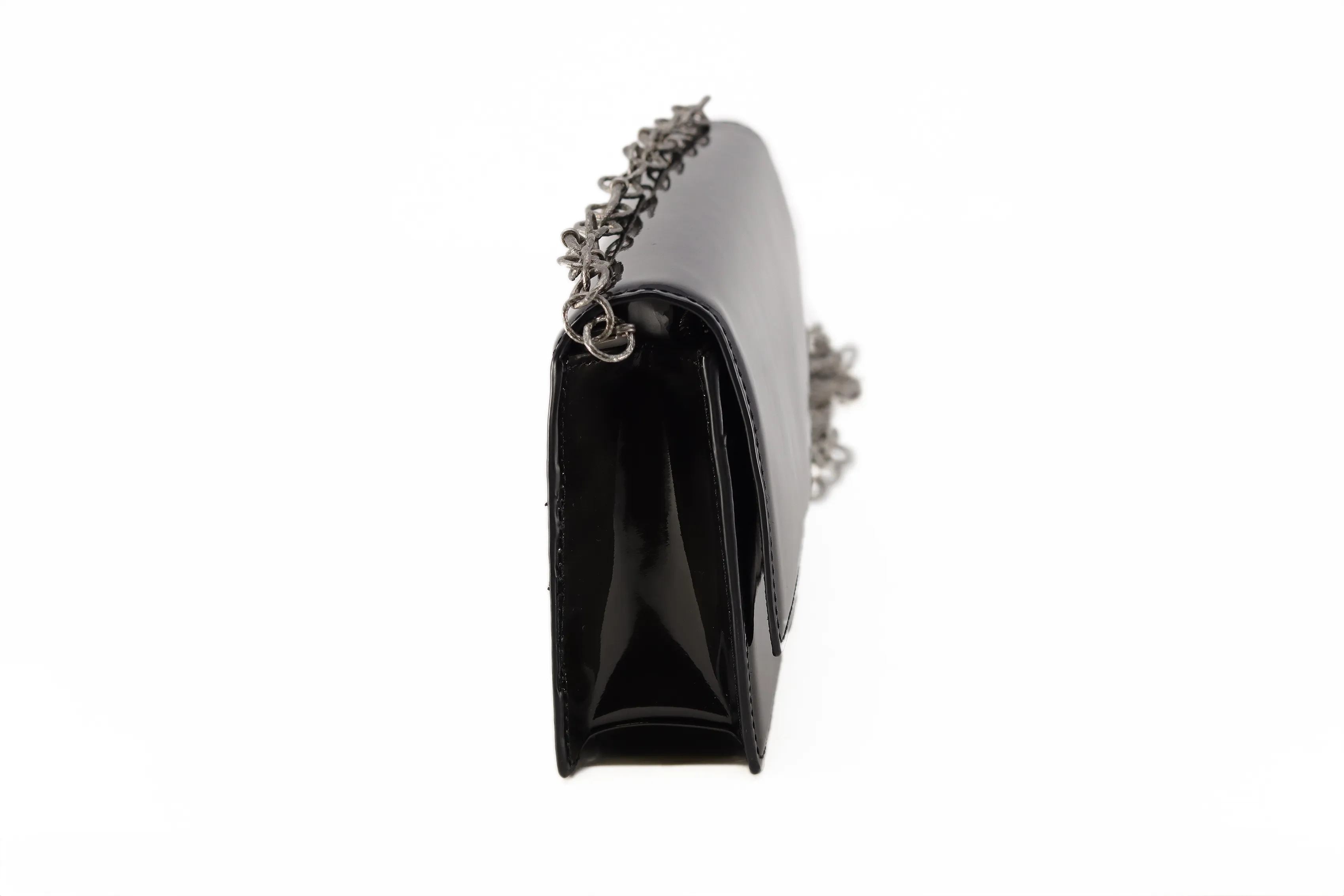WALLET IN BLACK SPARKLE PATENT LEATHER