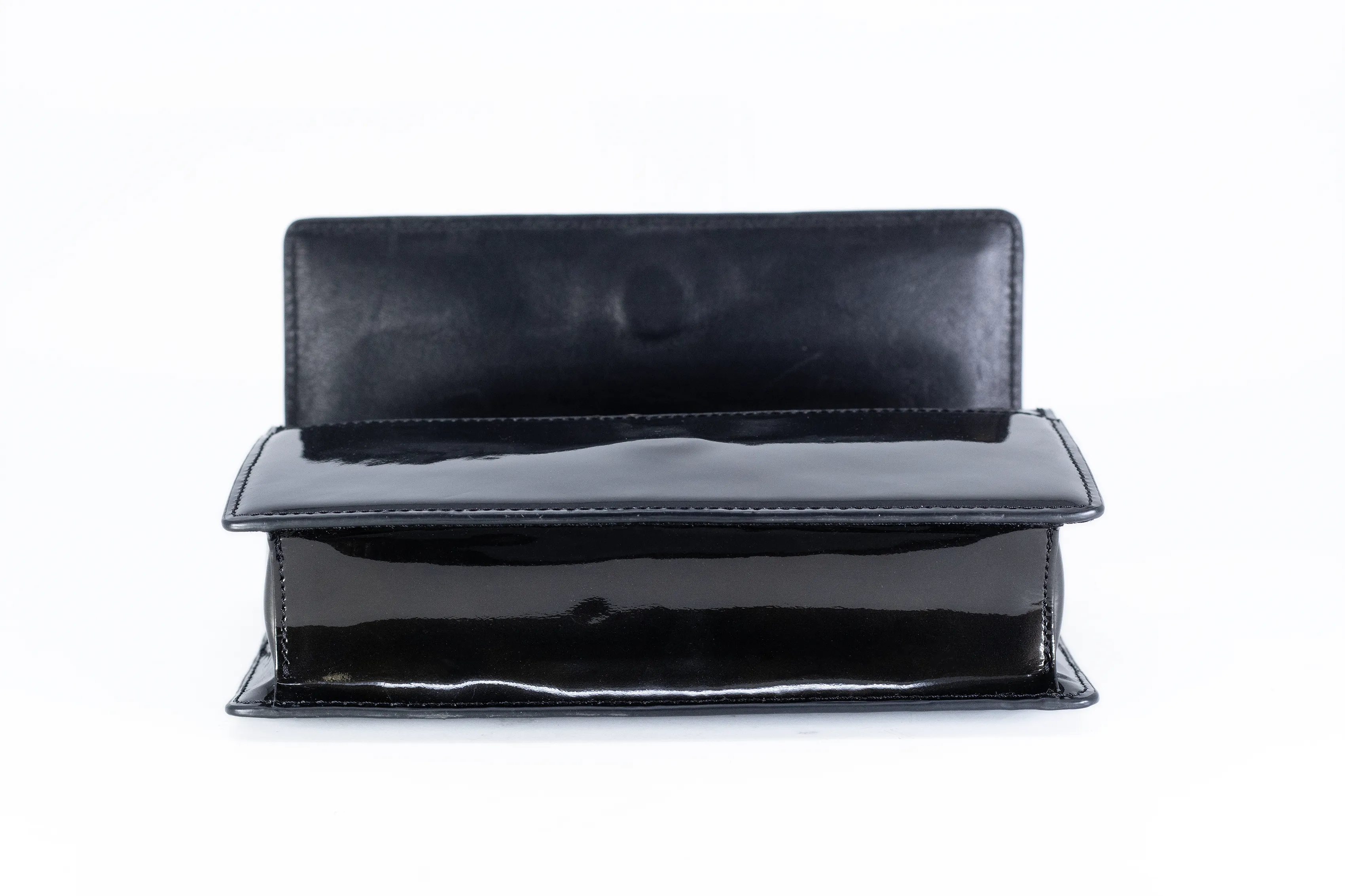 WALLET IN BLACK SPARKLE PATENT LEATHER