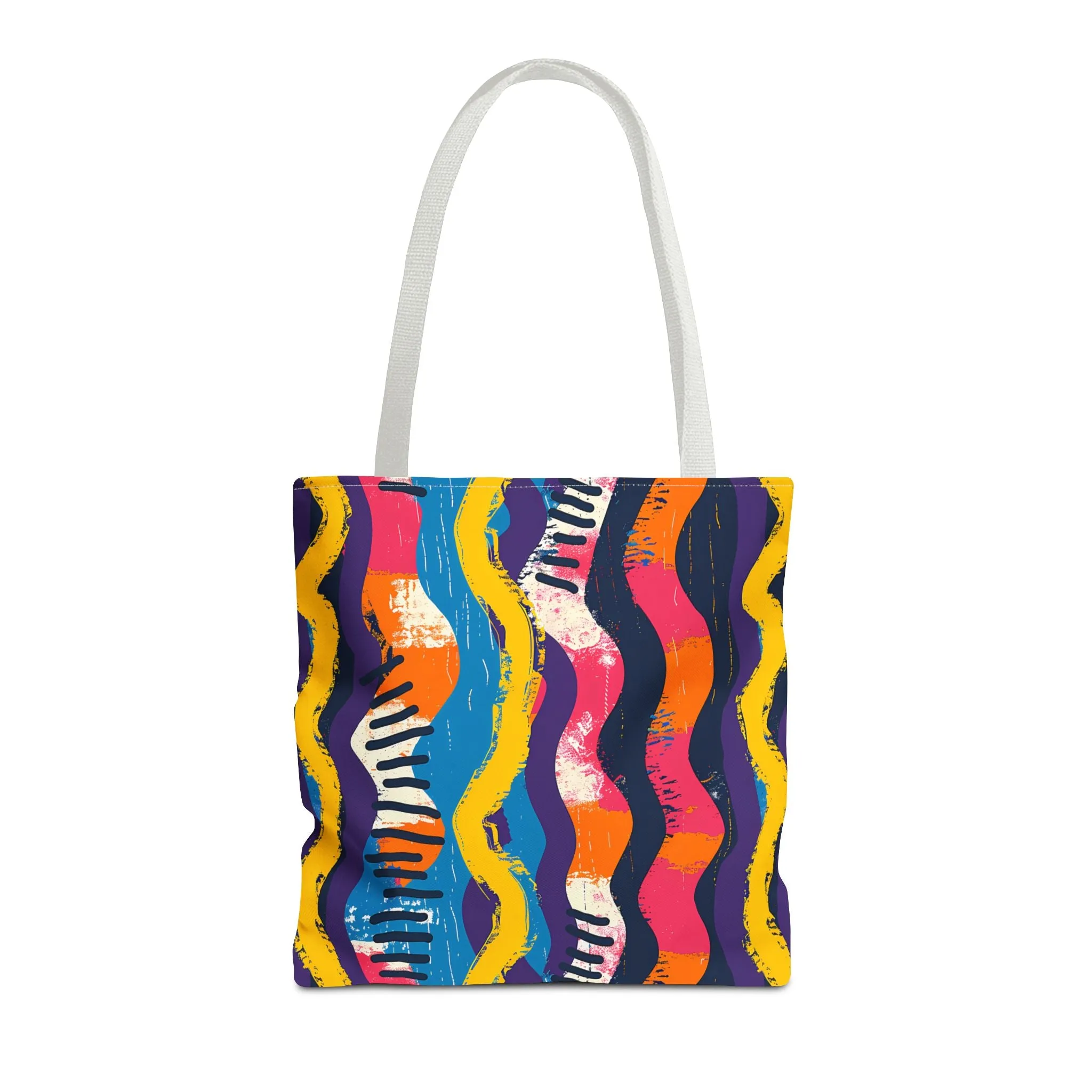 Waveform Vibes Tote Bag - Ride the Waves of Modern Art Everywhere You Go! Available in 3 sizes.