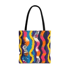 Waveform Vibes Tote Bag - Ride the Waves of Modern Art Everywhere You Go! Available in 3 sizes.