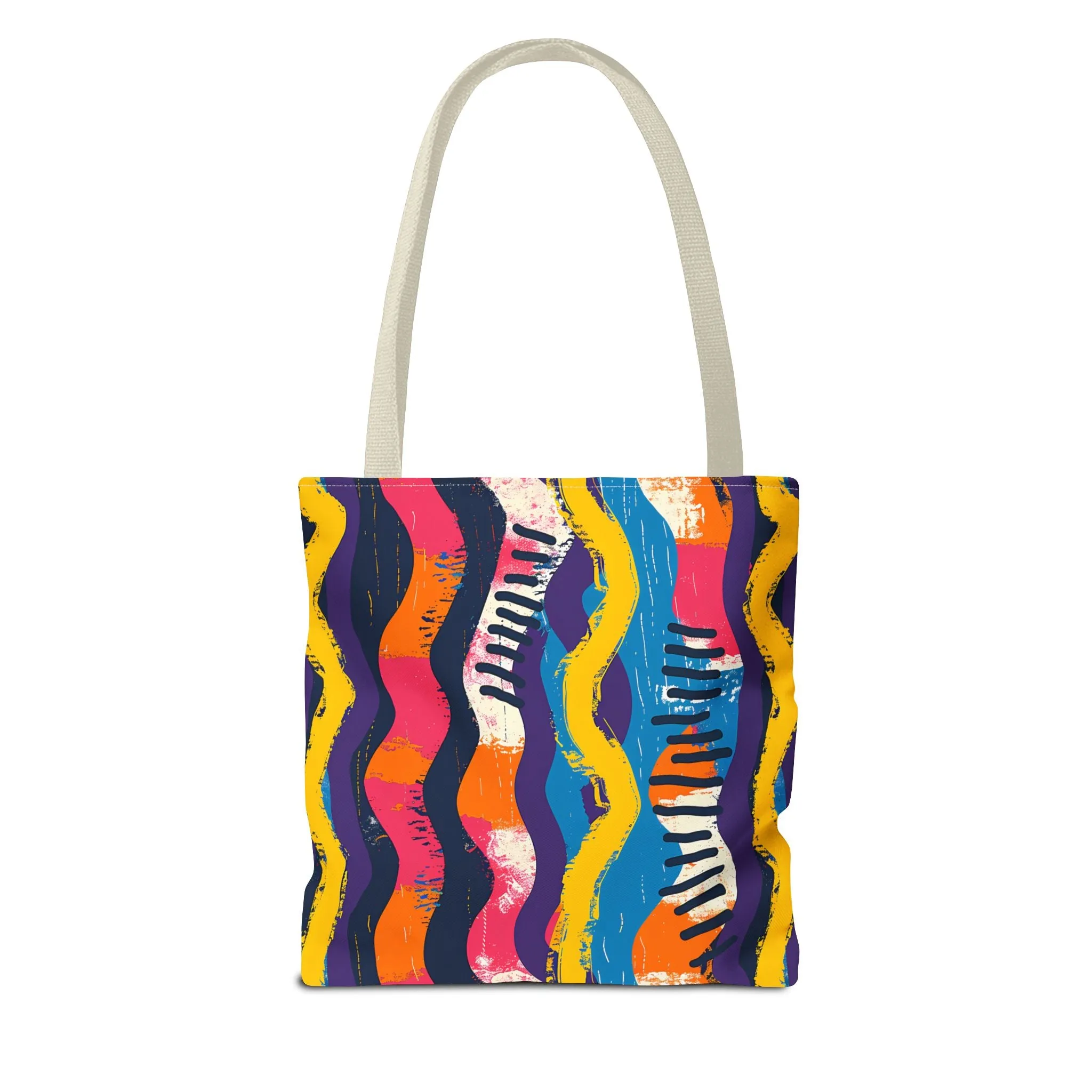 Waveform Vibes Tote Bag - Ride the Waves of Modern Art Everywhere You Go! Available in 3 sizes.