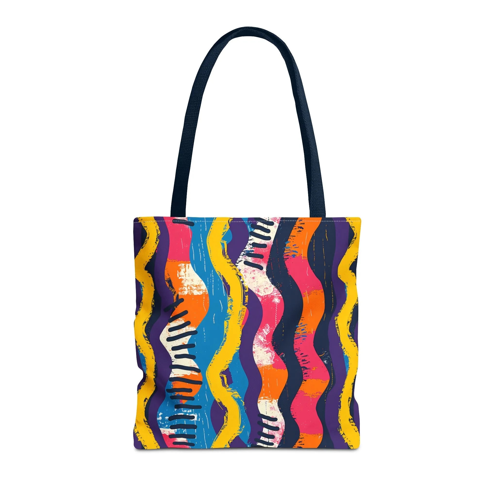 Waveform Vibes Tote Bag - Ride the Waves of Modern Art Everywhere You Go! Available in 3 sizes.