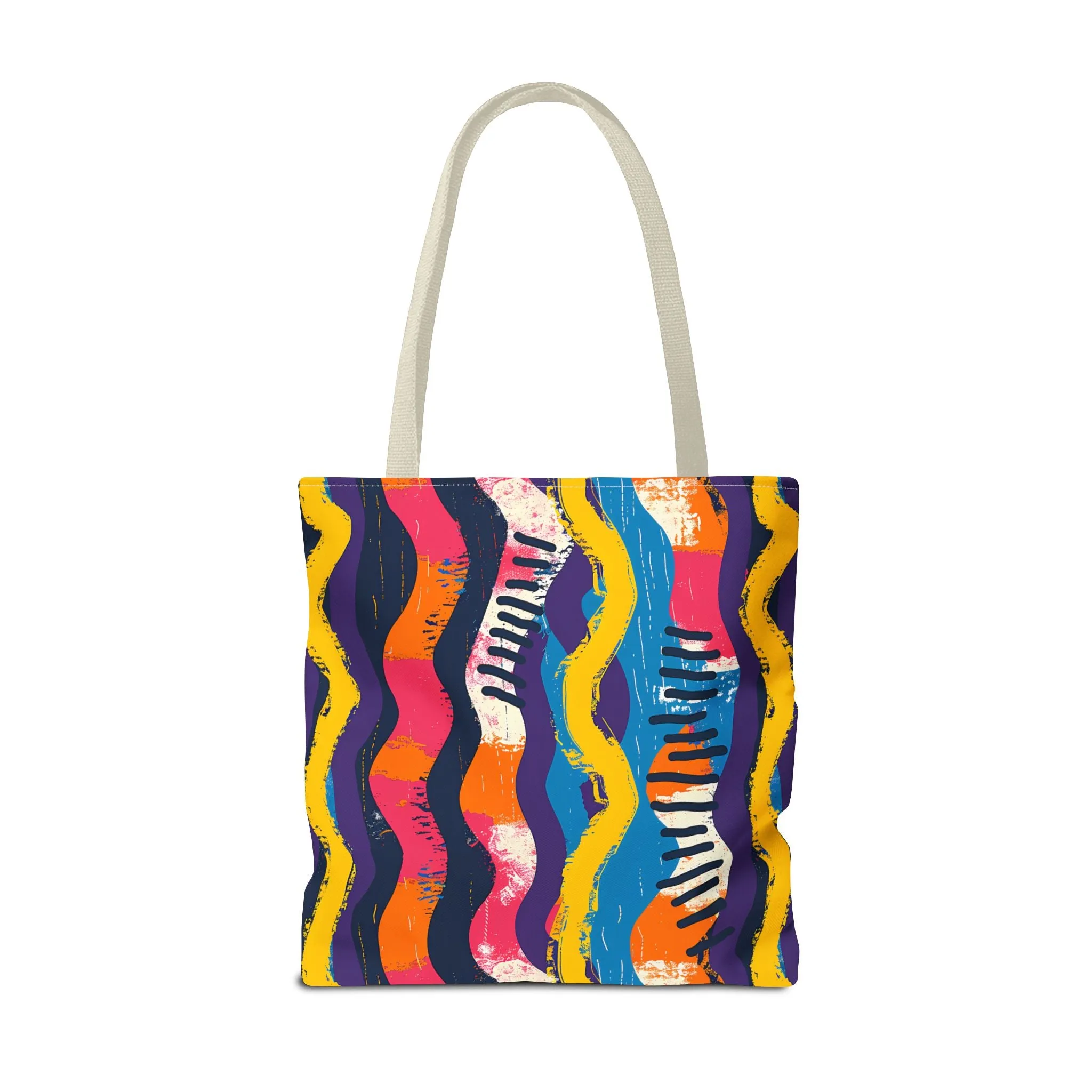 Waveform Vibes Tote Bag - Ride the Waves of Modern Art Everywhere You Go! Available in 3 sizes.