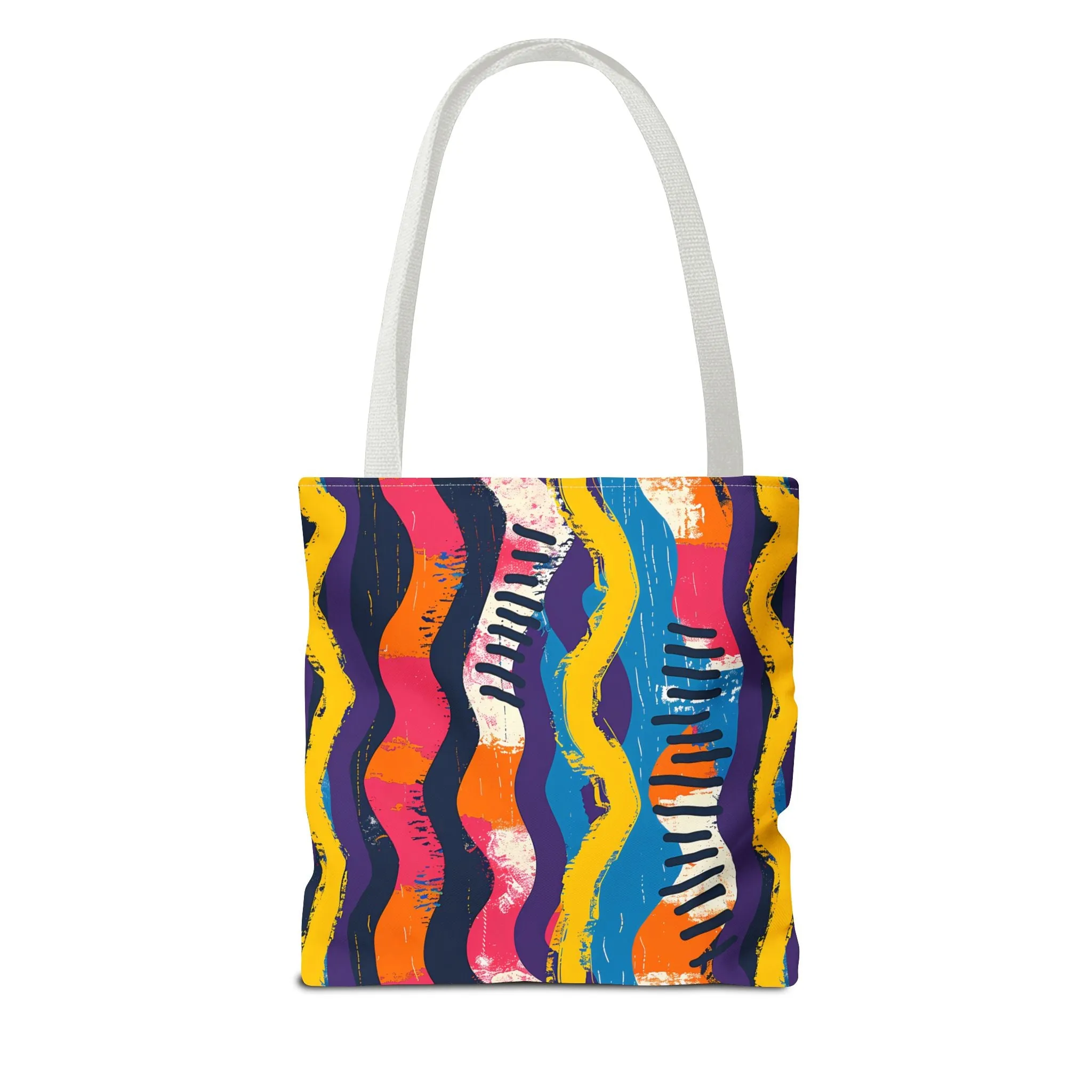 Waveform Vibes Tote Bag - Ride the Waves of Modern Art Everywhere You Go! Available in 3 sizes.