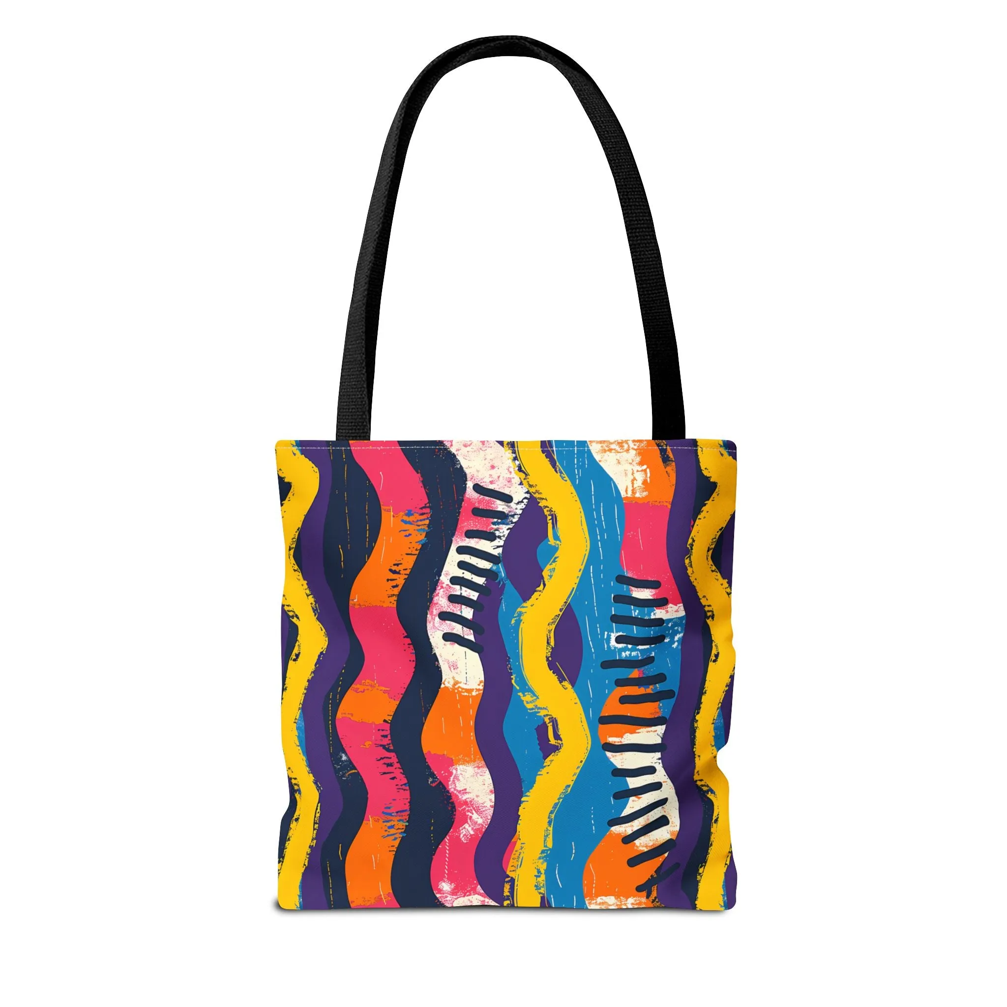 Waveform Vibes Tote Bag - Ride the Waves of Modern Art Everywhere You Go! Available in 3 sizes.
