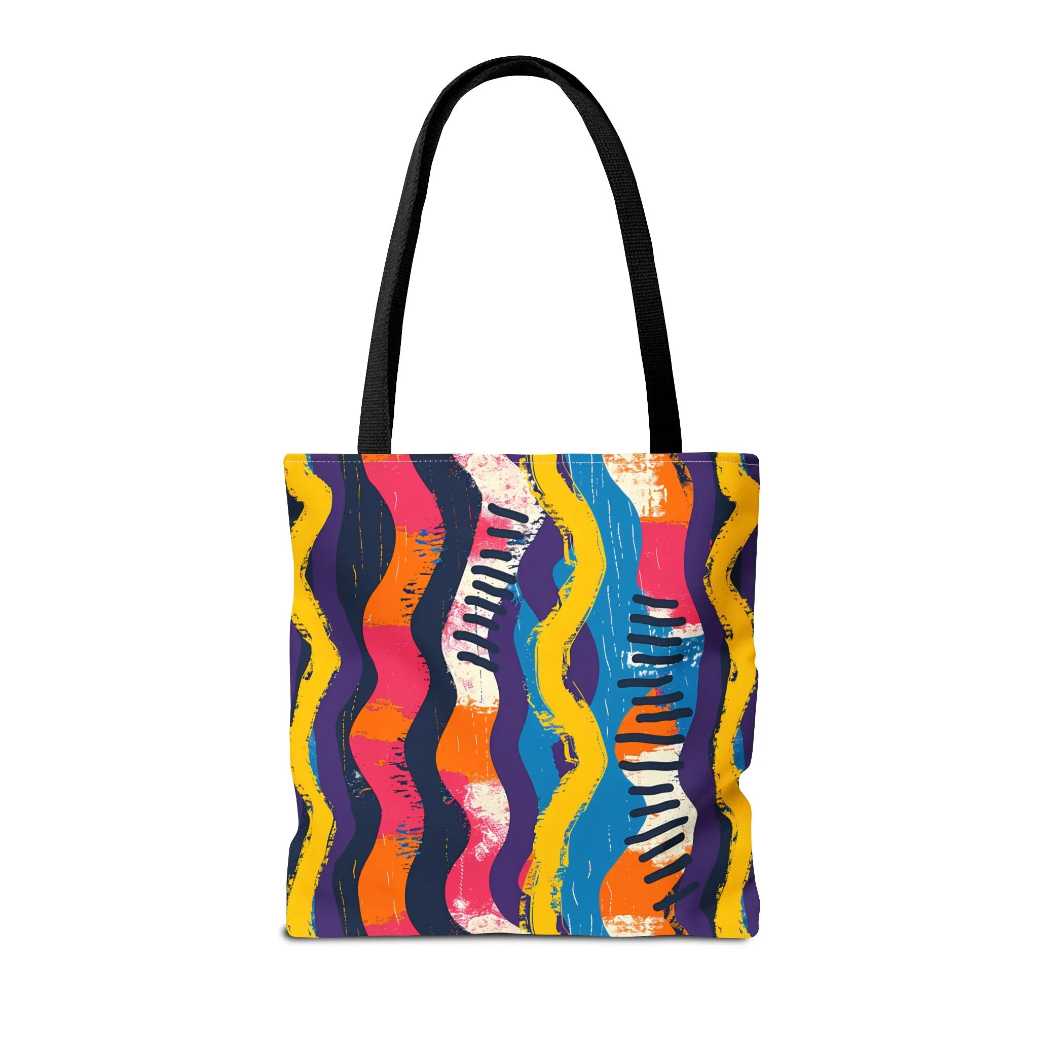 Waveform Vibes Tote Bag - Ride the Waves of Modern Art Everywhere You Go! Available in 3 sizes.