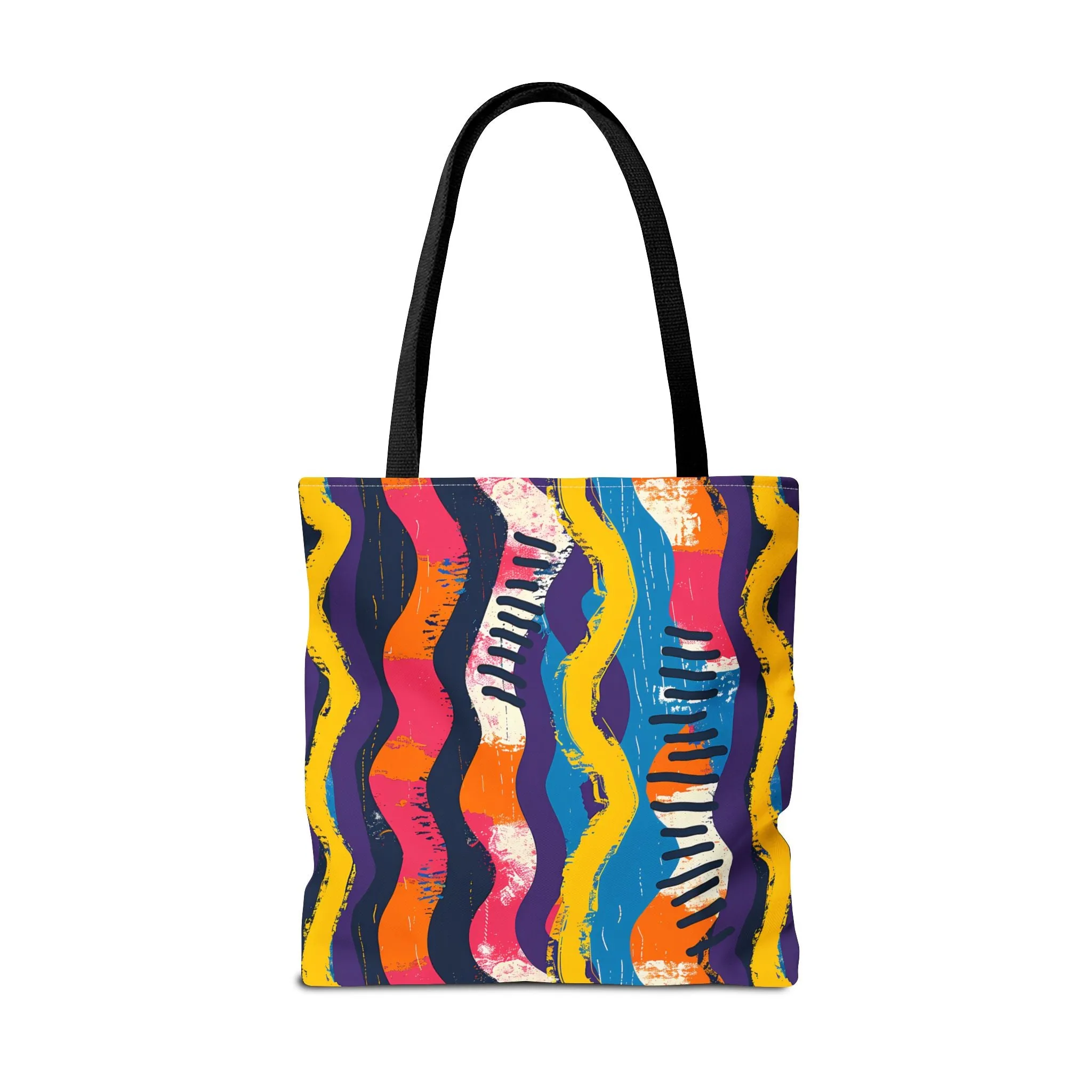 Waveform Vibes Tote Bag - Ride the Waves of Modern Art Everywhere You Go! Available in 3 sizes.