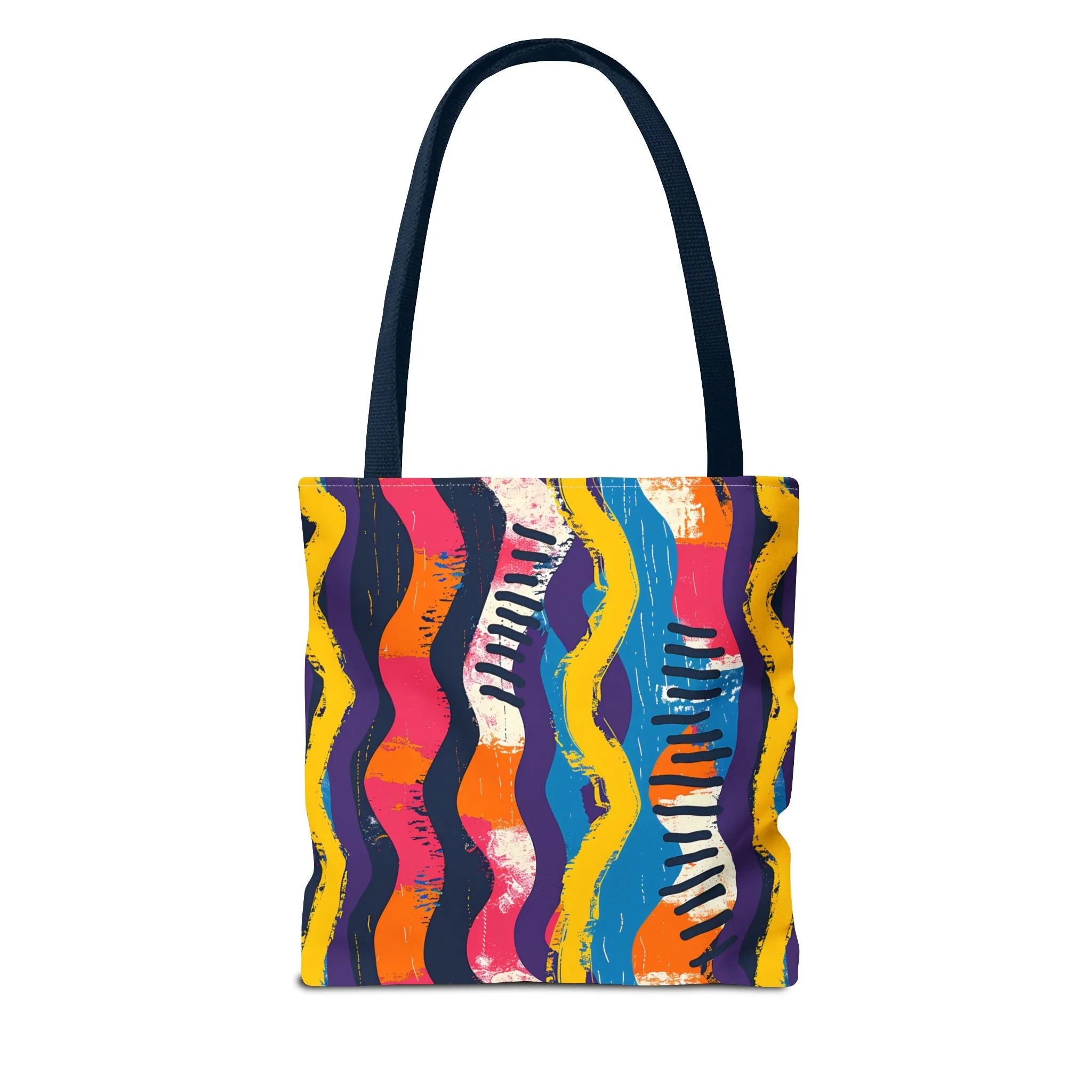 Waveform Vibes Tote Bag - Ride the Waves of Modern Art Everywhere You Go! Available in 3 sizes.