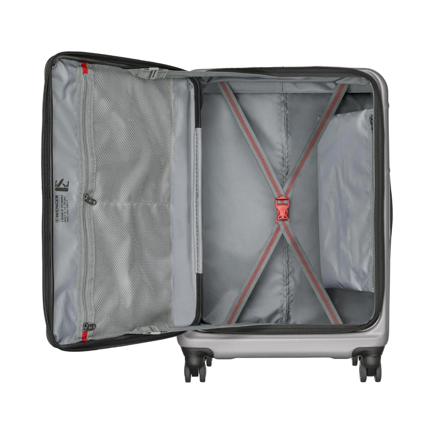 Wenger Amplix Hardside Expandable 69cm Check-In Luggage Trolley Silver