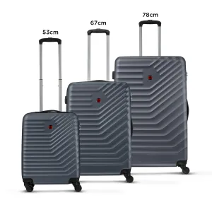 Wenger Trayn 53 67 78cm Hardcase Luggage Trolley  Set Of 3- Navy Blue