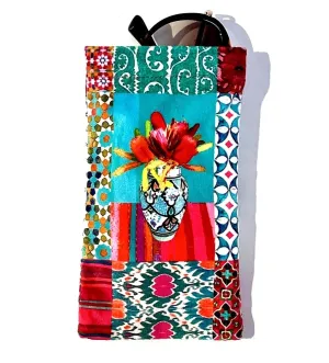 Wildflower Velvet Glasses Case