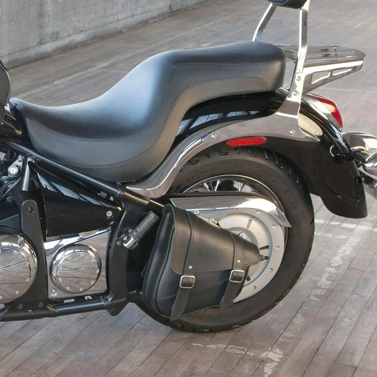 Willie & Max - Blackjack Triangular Hard Tail Saddle Bag - Left Side